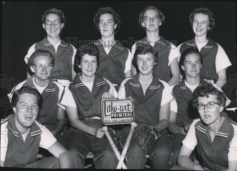 1958 Press Photo The Litho-Art softball team, Spokane-area champions - sps14767- Historic Images