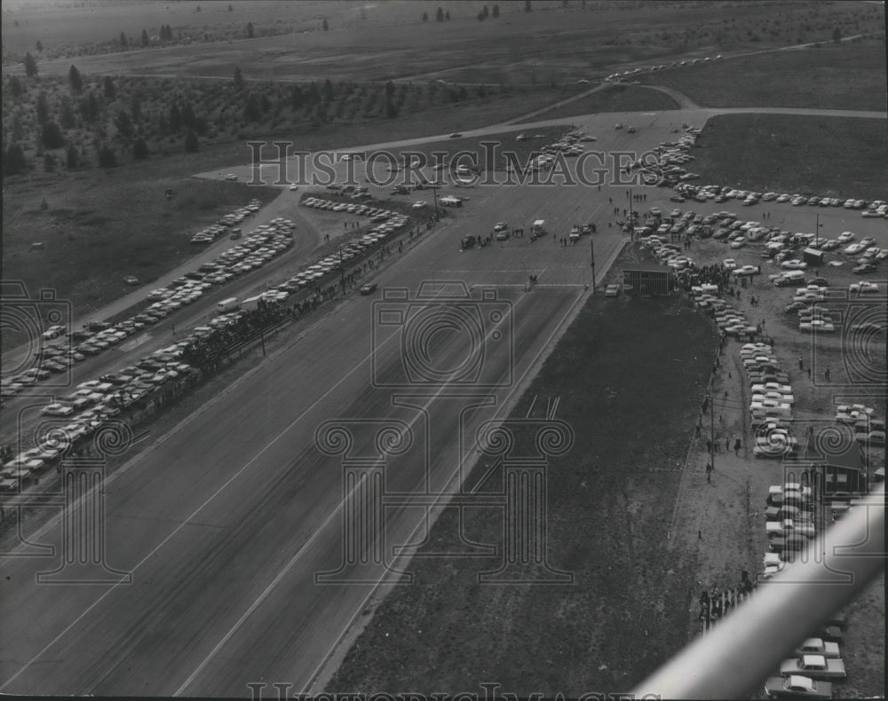 1967 Press Photo Drag racing track from the air - sps15087- Historic Images