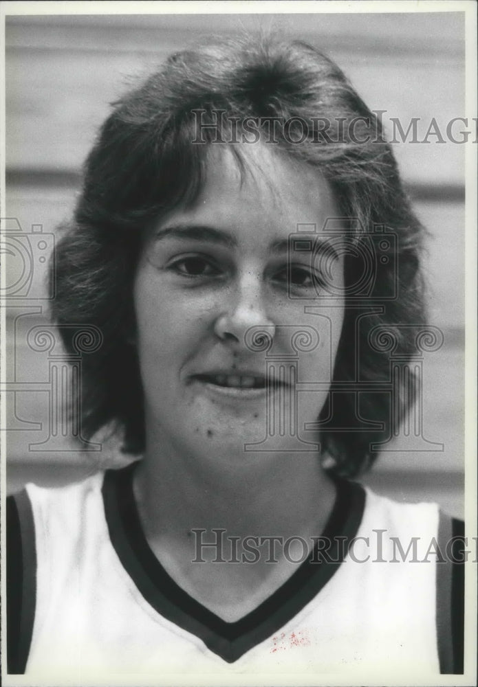 1980 Press Photo Eastern Washington University basketball player Denise Schlepp- Historic Images