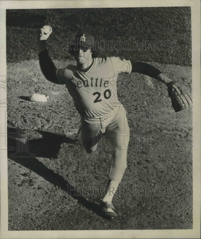 1980 Press Photo Seattle Mariners pitcher Mike Parrott on the mound - sps15713- Historic Images