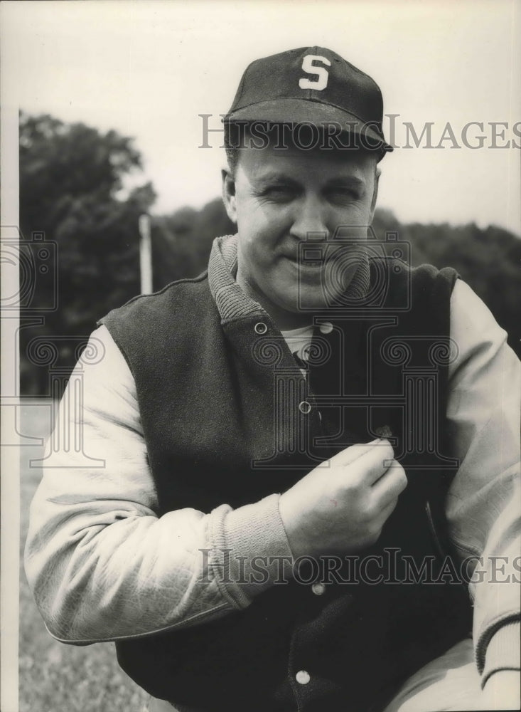 1953 Press Photo Football Coach Clarence L. &quot;Biggie&quot; Munn for Michigan State- Historic Images