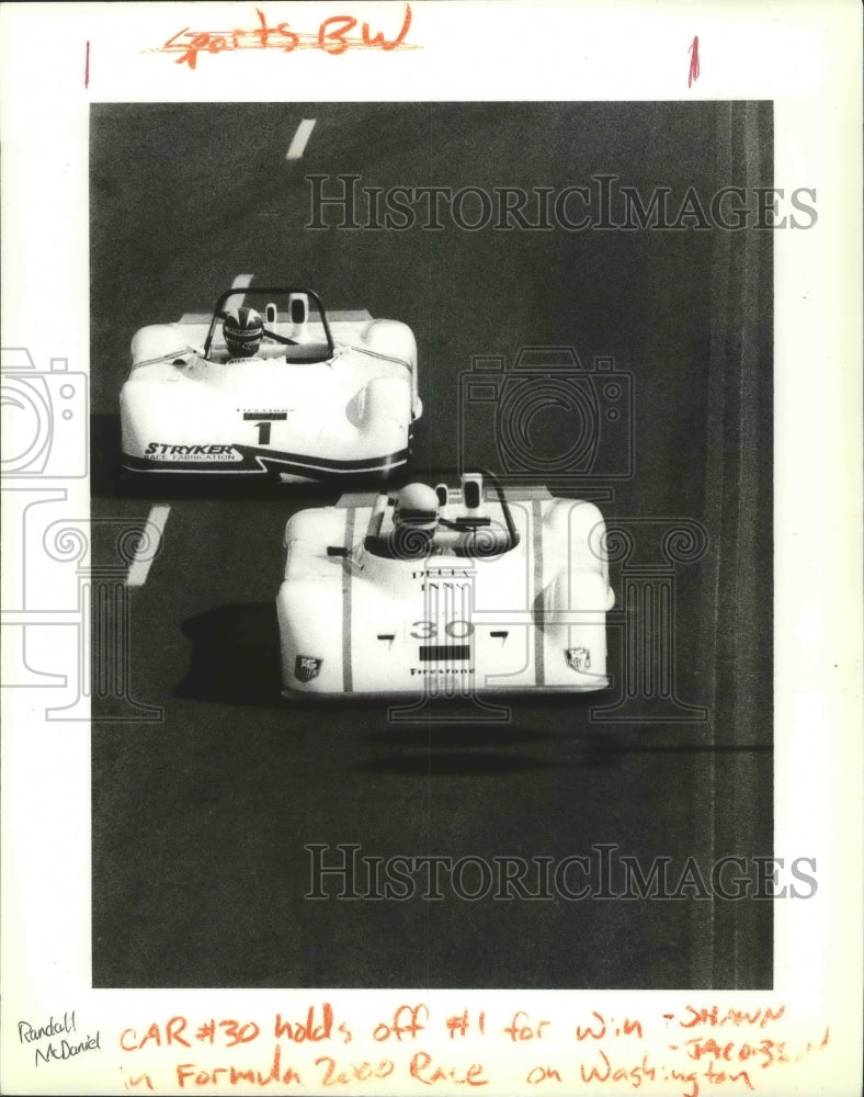 1987 Press Photo Randall McDaniel wins the Formula 2000 race at the Spokane GP- Historic Images