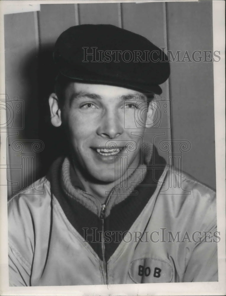1957 Press Photo Bobby O&#39;Brien Bob Campbell ski school instructor Mount Spokane- Historic Images