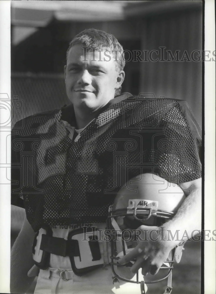 1991 Press Photo Football-Lee Rieken at practice - sps16254- Historic Images