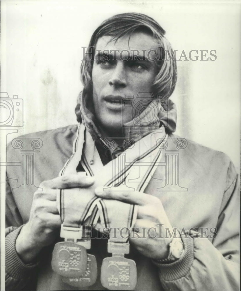 1972 Press Photo Skater Ard Schenk with his medals - sps16520- Historic Images