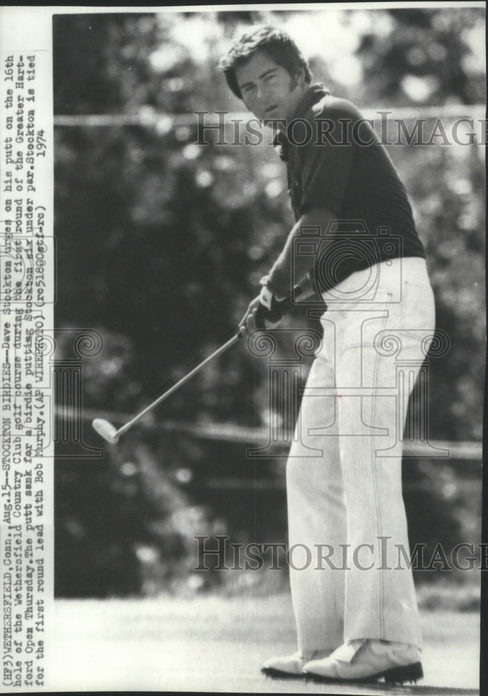 1974 Press Photo PGA Golf Tour pro Dave Stockton at the Greater Hartford Open- Historic Images