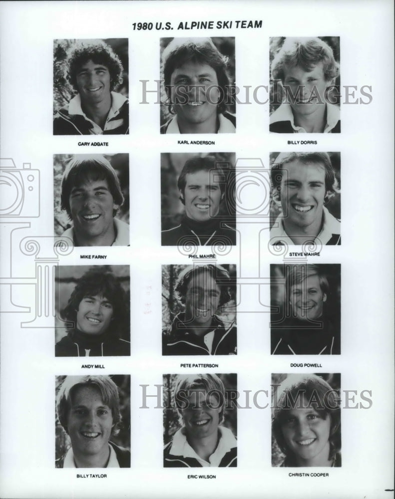 1980 Press Photo The 1980 U.S. Alpine Ski Team- Historic Images