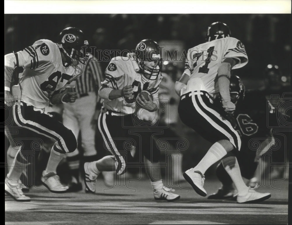 1984 Press Photo Football player Jeff Miller of N.C.- Historic Images