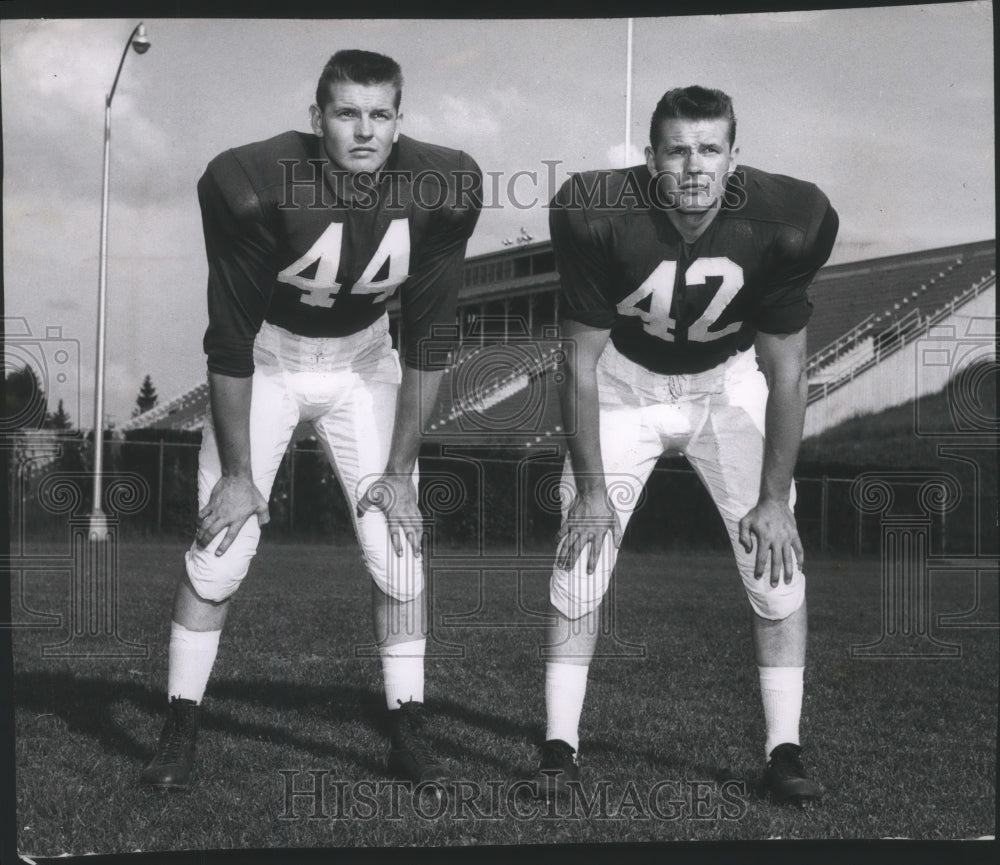 1957 Press Photo Gary and Chuck Morrell, Washington State College Football- Historic Images