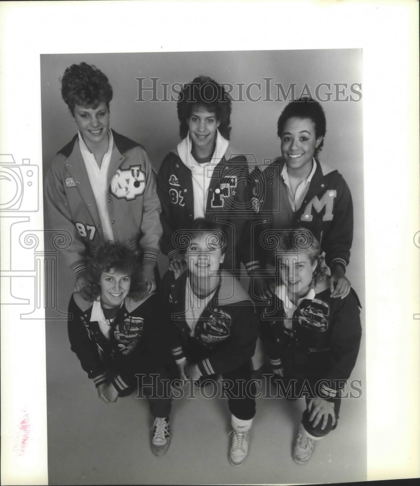 1985 Press Photo 1985 All-City Volleyball Team Players Group Photo- Historic Images