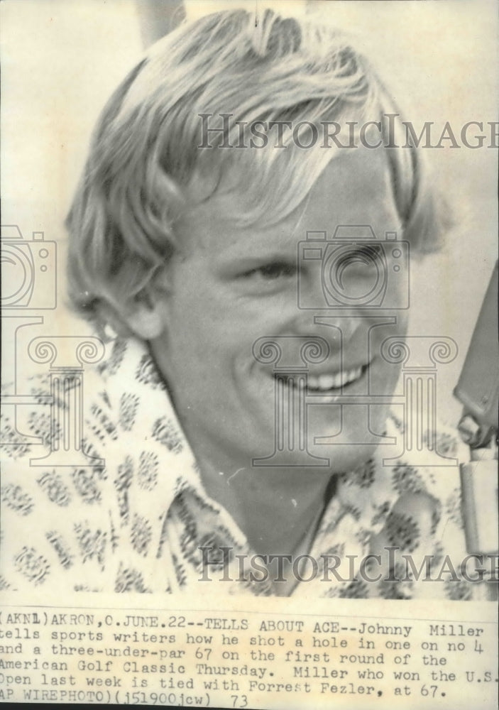 1973 Press Photo Golfer Johnny Miller At a Press Conference- Historic Images