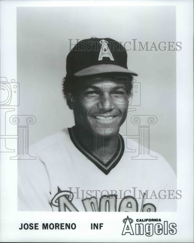 1984 Press Photo California Angels baseball player, Jose Moreno- Historic Images