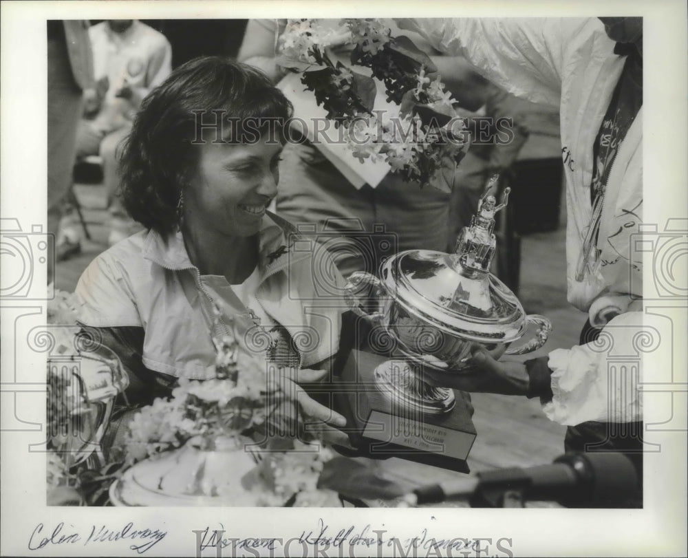 1986 Press Photo Bloomsday wheelchair winner Candace Cable-Brooker- Historic Images