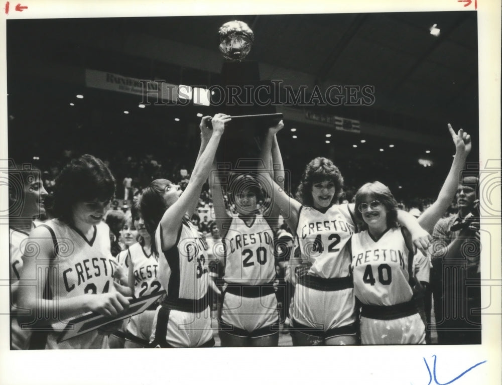 1984 Press Photo Creston High School wins B Tournament basketball championship- Historic Images