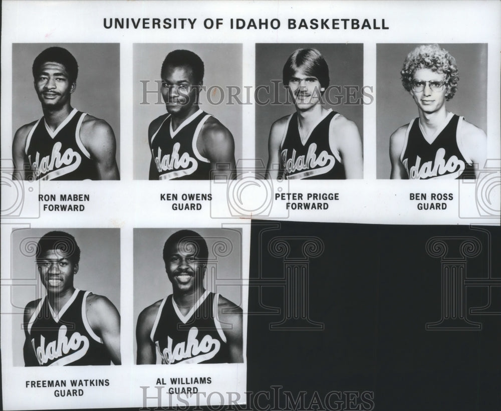 1981 Press Photo University of Idaho basketball team players posing individually- Historic Images