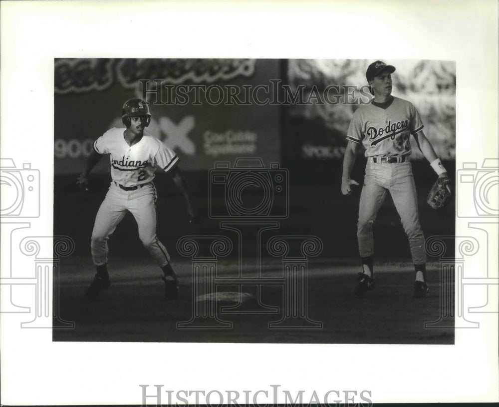 1989 Press Photo Baseball Spokane Indians against the Dodgers - sps19217- Historic Images