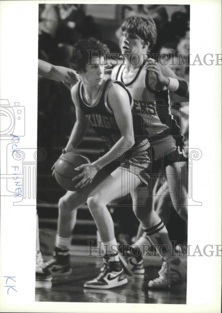 1987 Press Photo Garfield-Palouse High School Basketballer Rick Fisher- Historic Images