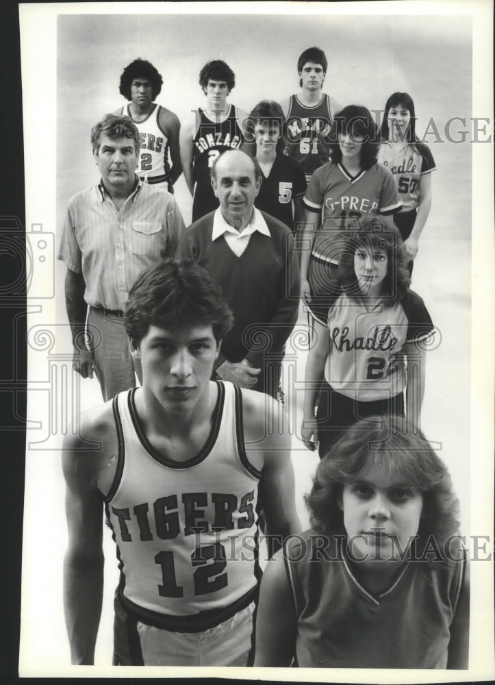 1982 Press Photo All-Greater Spokane League boys and girls basketball teams- Historic Images