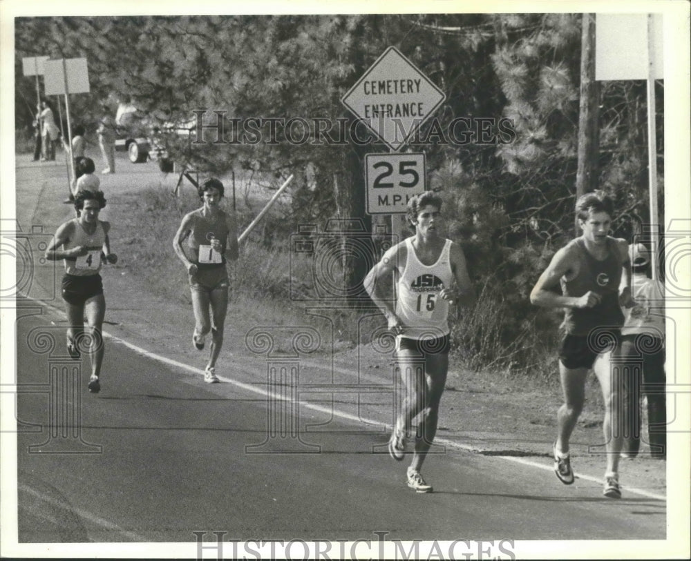 1981 Press Photo Bloomsday event runners, Rocke, Kardong and Muggleton- Historic Images