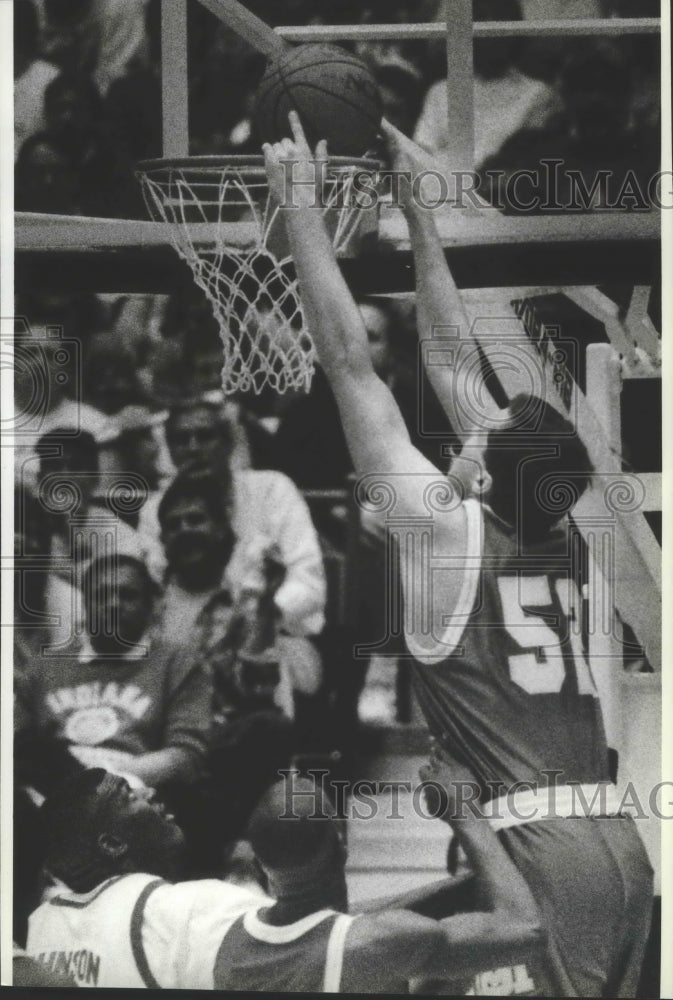 Press Photo College Basketball player Devin Fagellent, Montana - sps20628- Historic Images