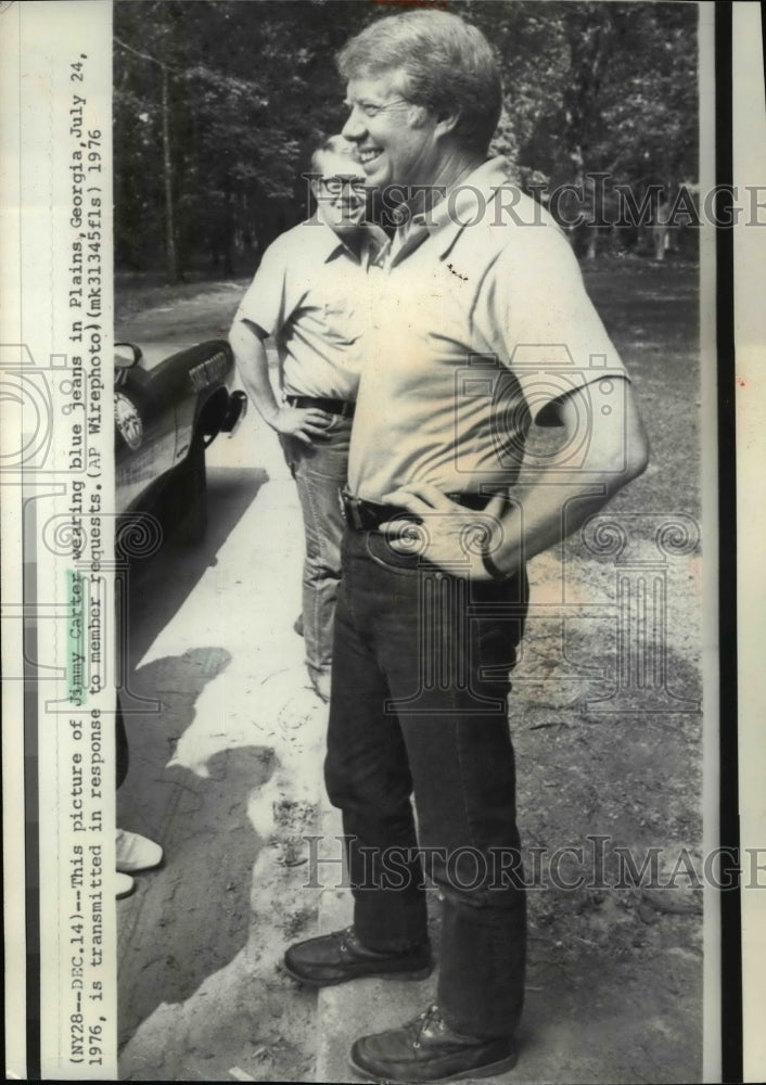 1976 Press Photo President Jimmy Carter in Plains, Georgia - spw00087- Historic Images