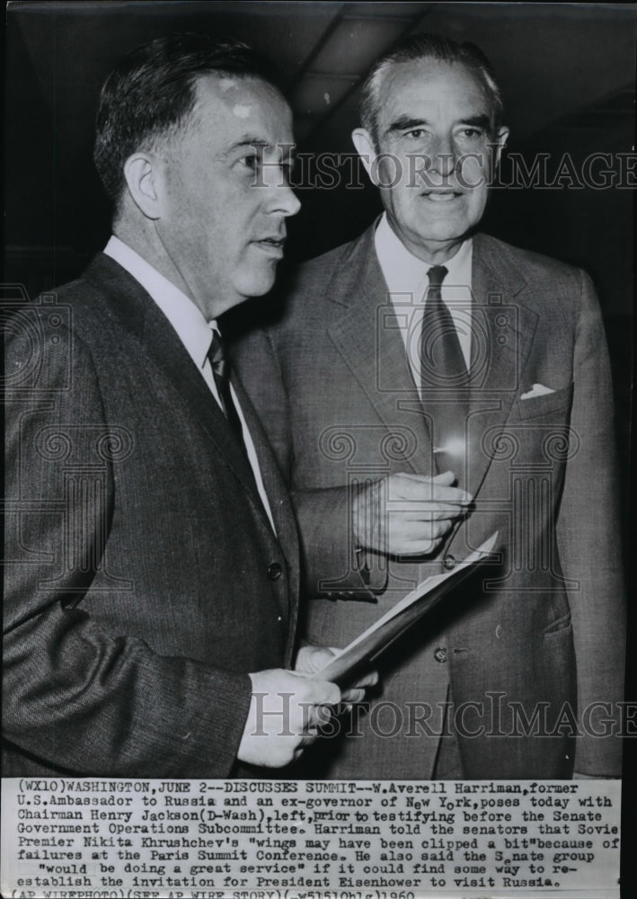 1960 Press Photo Former U.S. Ambassador to Russia, W. Averell Harriman- Historic Images