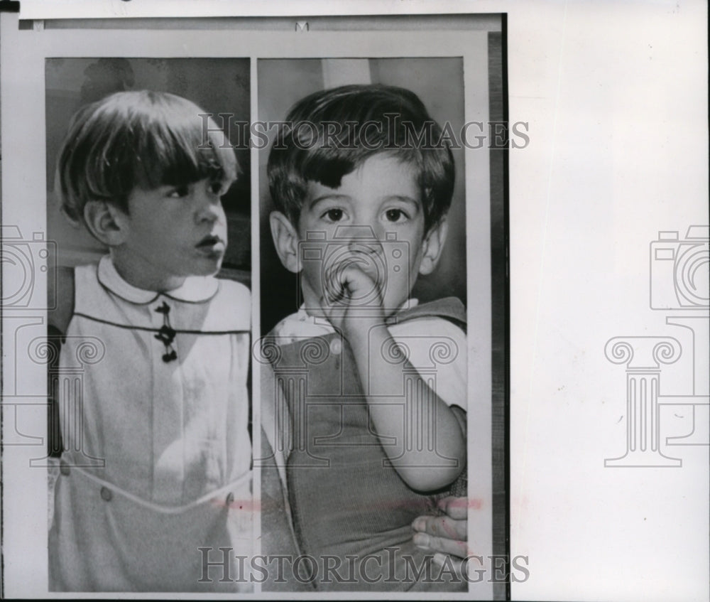 1963 Wire Photo Two-year-old John F. Kennedy Jr. with different hair styles- Historic Images