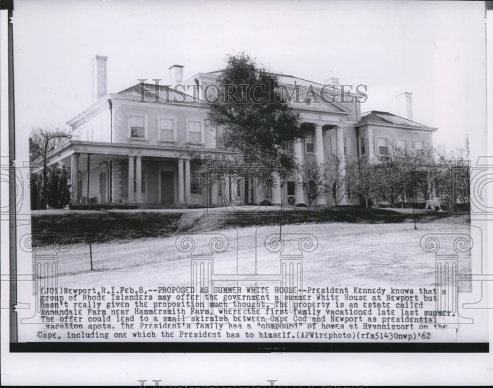 1962 Press Photo The proposed summer White House for President Kennedy- Historic Images