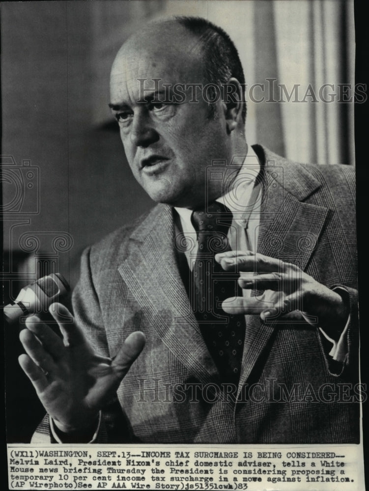 1983 Press Photo President Nixon&#39;s Chief Domestic Adviser, Melvin Laird- Historic Images