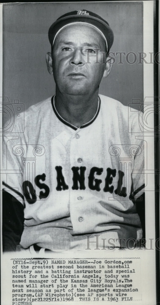 1963 Press Photo Baseball-Joe Gordon to become Manager of Kansas City Royals- Historic Images