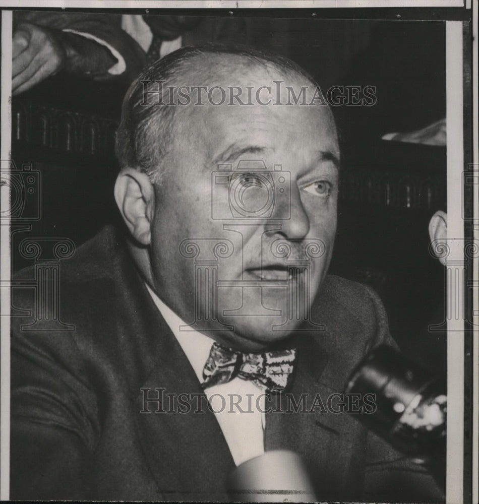 1954 Press Photo Boston Lawyer Samuel P. Sears announces special investigation- Historic Images