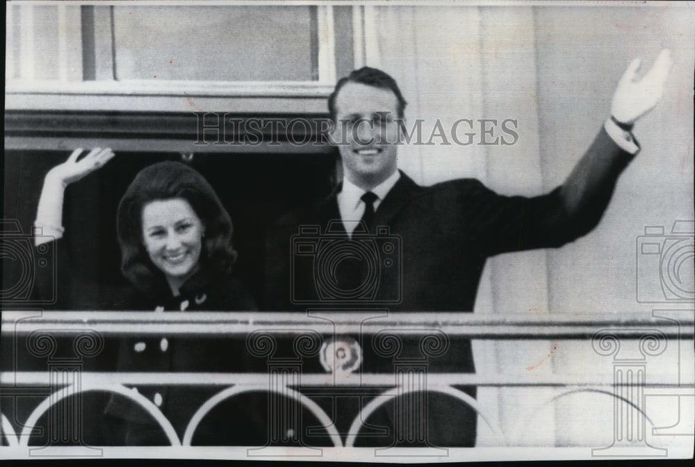 1968 Press Photo Norway&#39;s Crown Prince Harald engage to Sonja Haraldsen- Historic Images