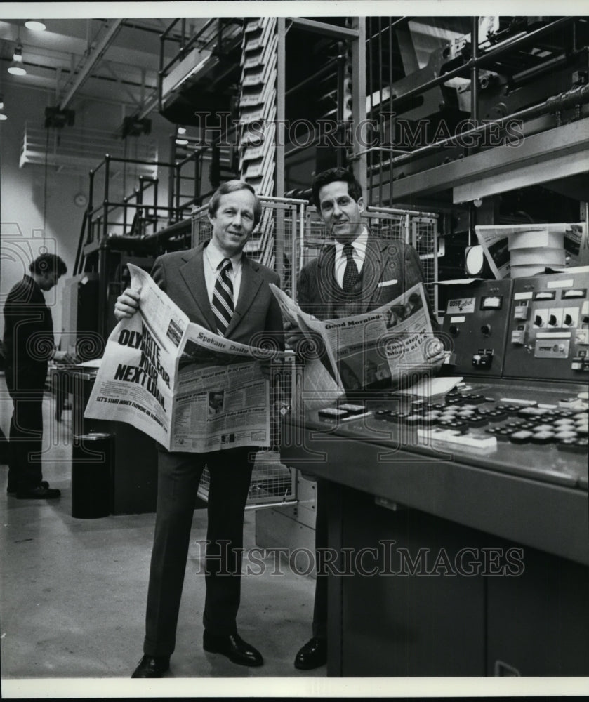 1981 Press Photo Bill and Jim Cowles, Spokane paper - spx00678- Historic Images