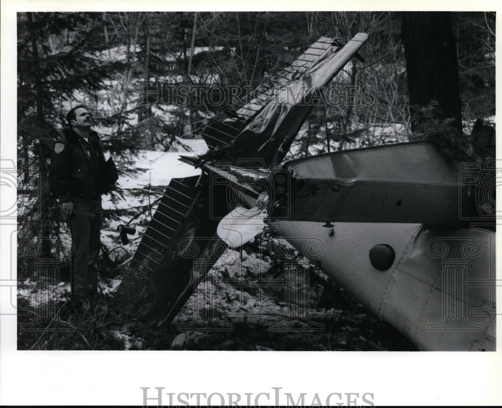 1991 Press Photo The plane crashed Tuesday northeast of Coeur d&#39;Alene- Historic Images