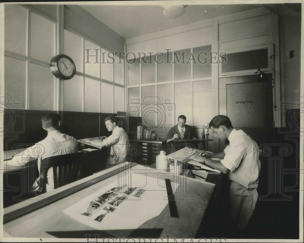 Press Photo Newspapers- Spokesman Review- Buildings- Interior- Historical- Historic Images