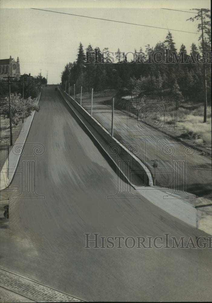 1931 Press Photo Grand Avenue in the City of Spokane Washington - spx17275- Historic Images