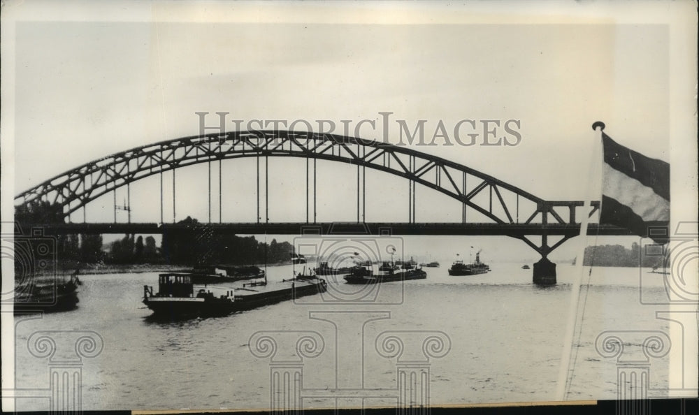 1936 Press Photo Rhine River near area where Nazi Battalions were marching- Historic Images