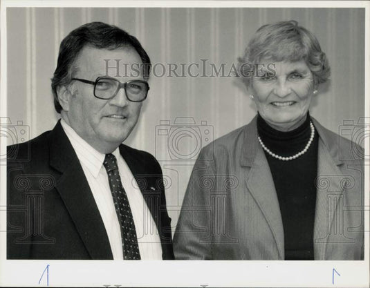 1988 Press Photo Agawam Town Council Officials Donald M. Rheault & Jessie Fuller- Historic Images