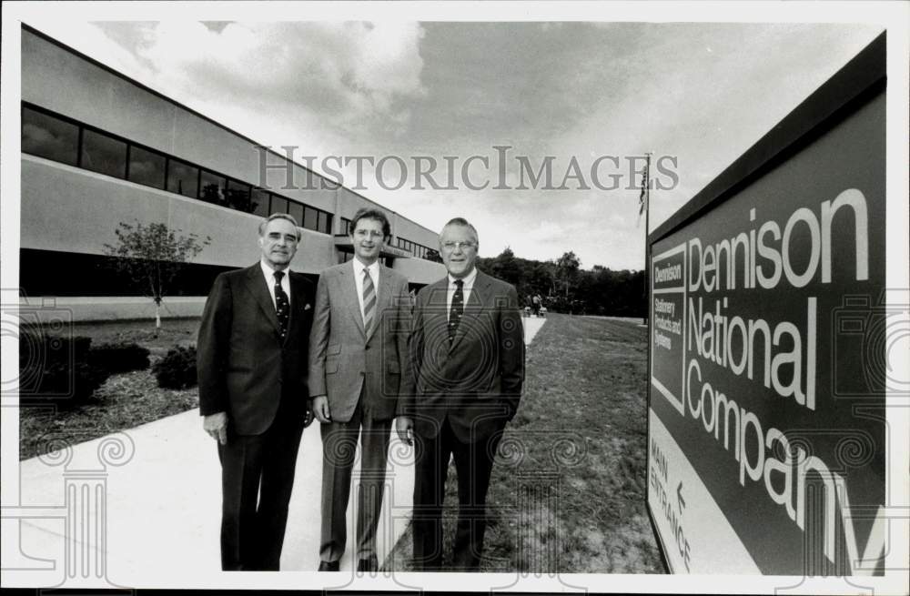 1982 Press Photo Officers of Dennison National Company in Holyoke. - sra18002- Historic Images