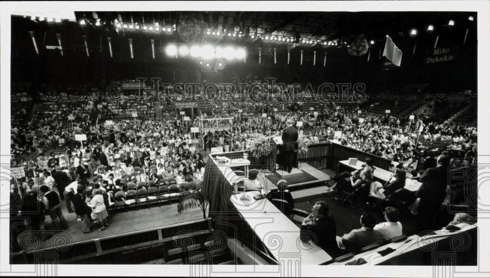 1982 Press Photo State Democratic Convention at Springfield Civic Center, MA- Historic Images