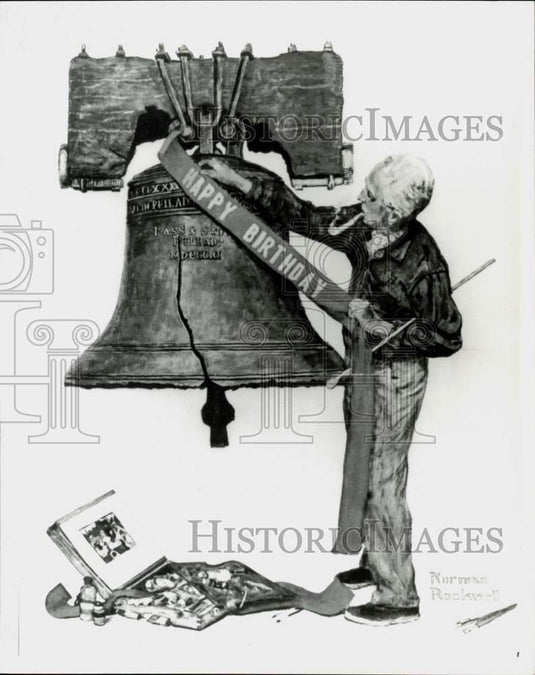 Press Photo Norman Rockwell's "Liberty Bell." - sra24686- Historic Images