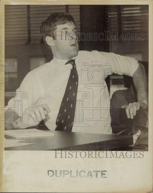 1971 Press Photo William Endicott seated in Boland's Office - sra26055- Historic Images