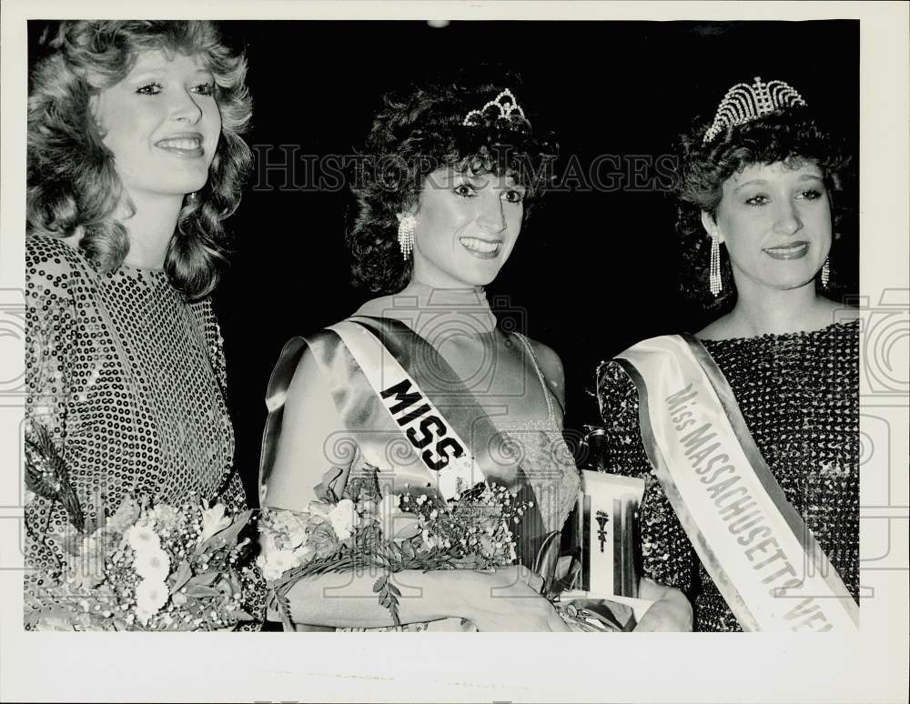 1984 Press Photo Pam Griffin, Miss Massachusetts Venus Lynn Mallette, &amp; Kim Shea- Historic Images