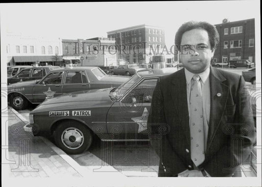1990 Press Photo Glenn Maynor, Lumberton, North Carolina Sheriff Candidate- Historic Images