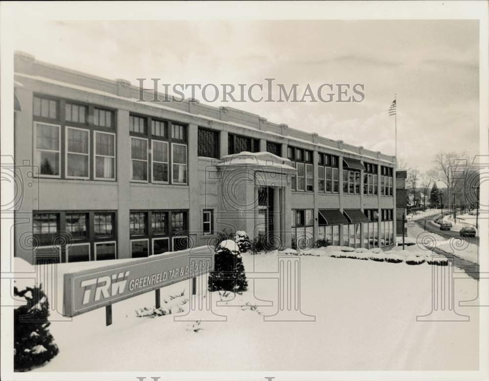 1986 Press Photo Exterior view of TRW Greenfield Tap and Die Division.- Historic Images