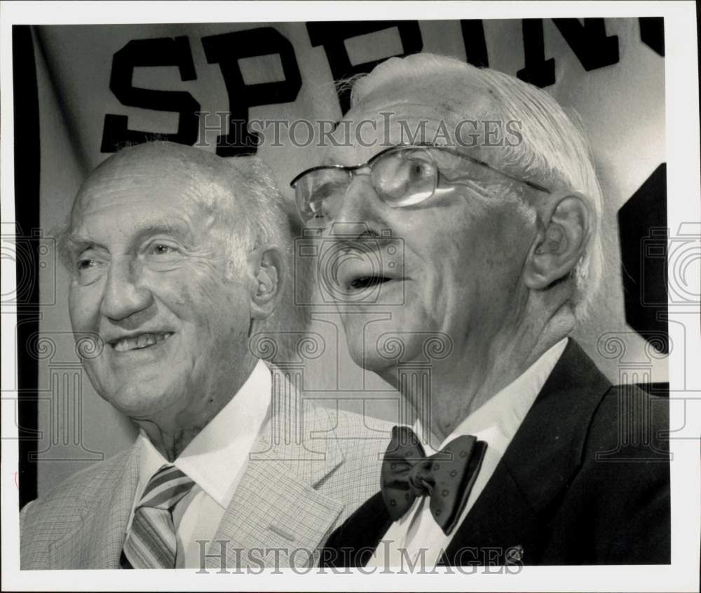 1985 Press Photo YMCA Hall of Fame Inductees Paul Limbert, Herbert Lansdale, Jr.- Historic Images