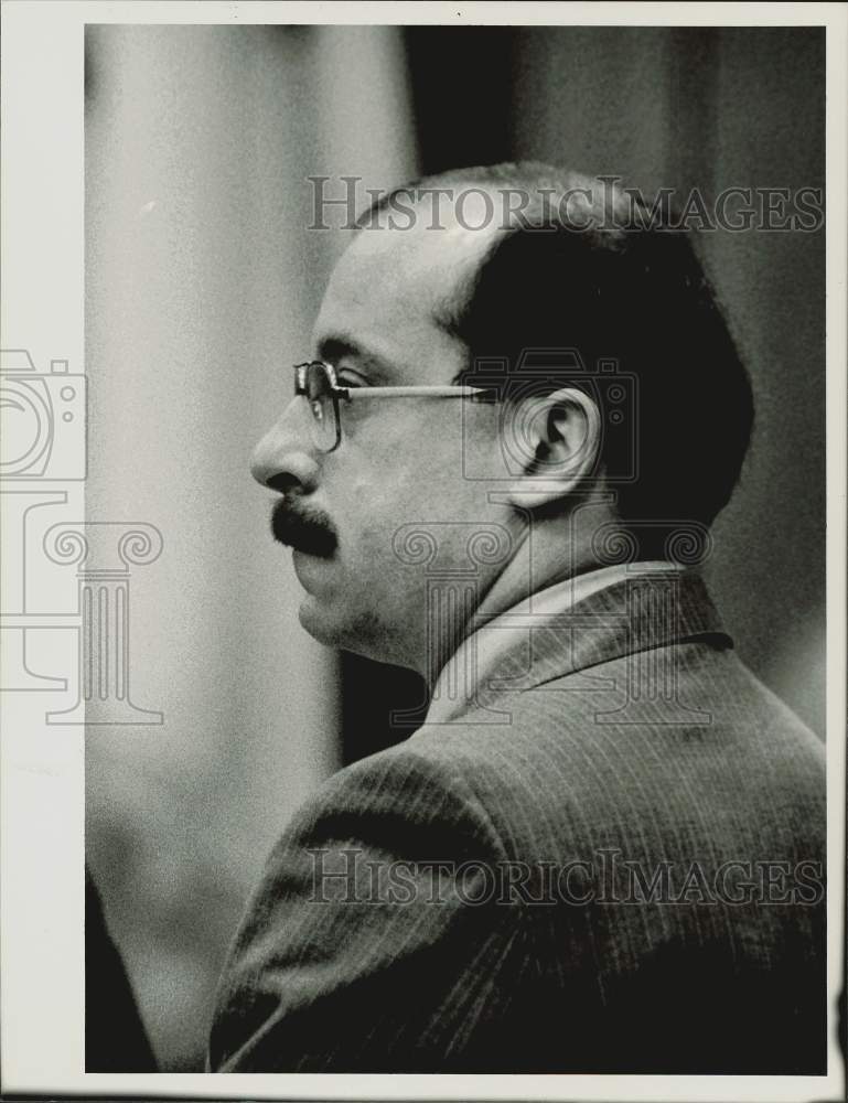 1988 Press Photo Gregory Martino during His Trial for Murder, Springfield, MA- Historic Images