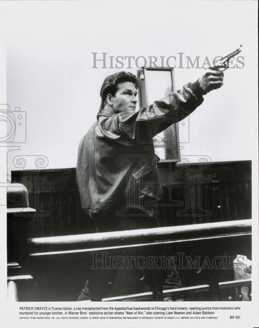 1989 Press Photo Patrick Swayze in a scene from "Next of Kin." - srp00815- Historic Images