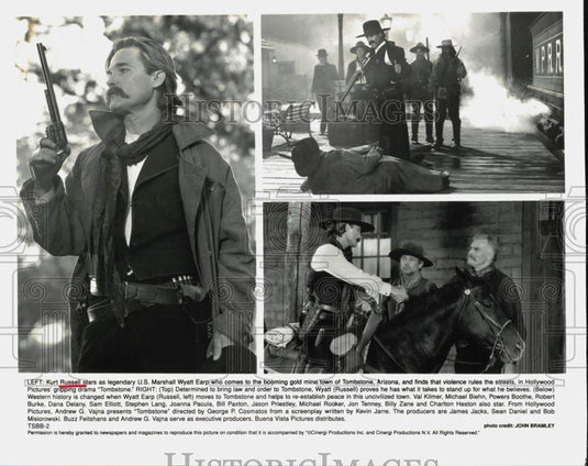 Press Photo Actor Kurt Russell & Co-Stars in "Tombstone" Movie - srp03622