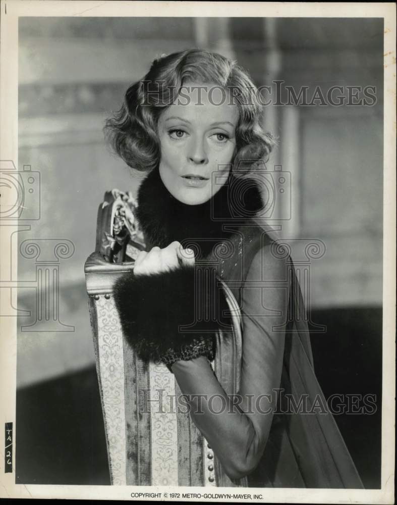 1972 Press Photo Actress Maggie Smith in "Travels With My Aunt" Movie